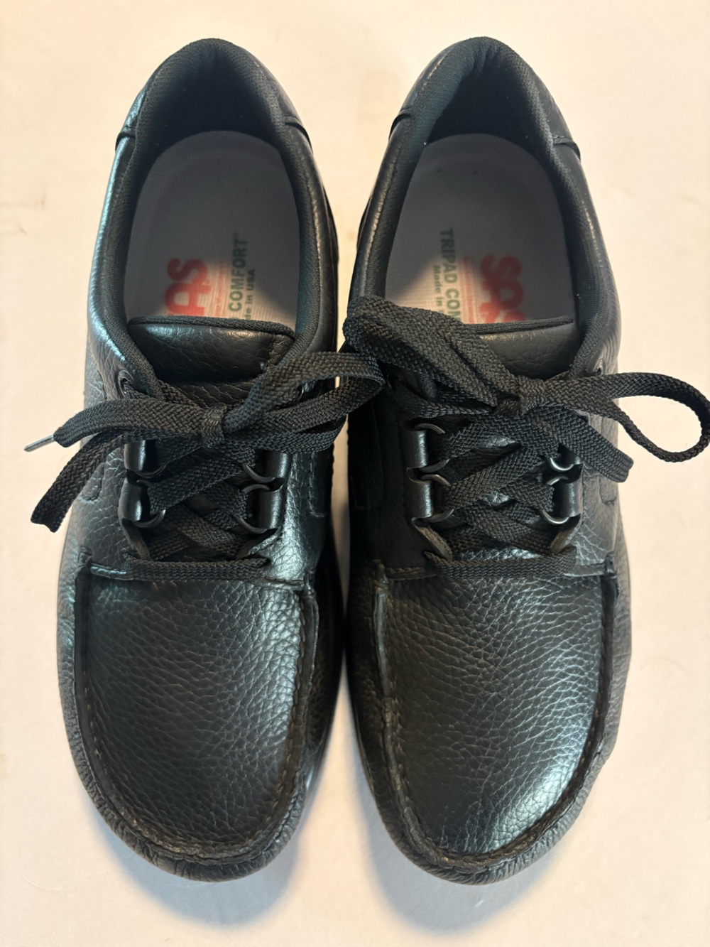 SAS Men's Black Leather Lace-Up Oxfords